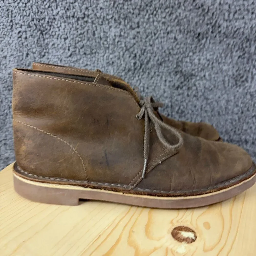 Clarks Bushacre 2 Desert Chukka Boots Mens Size 10 Brown Leather Lace Up Shoe